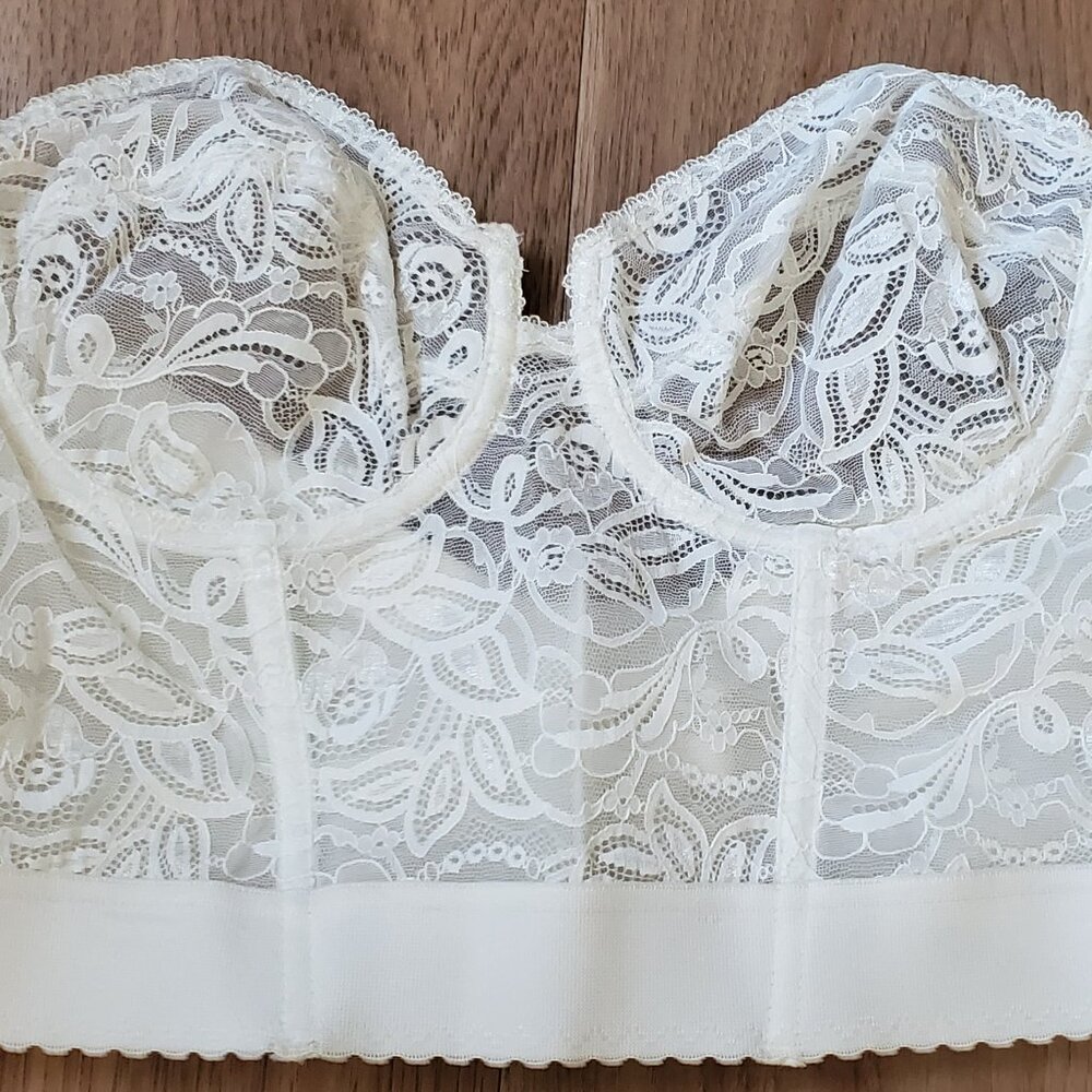 Adonna 40C White Lace Bustier Wedding Bridal Romantic Madonna 80s